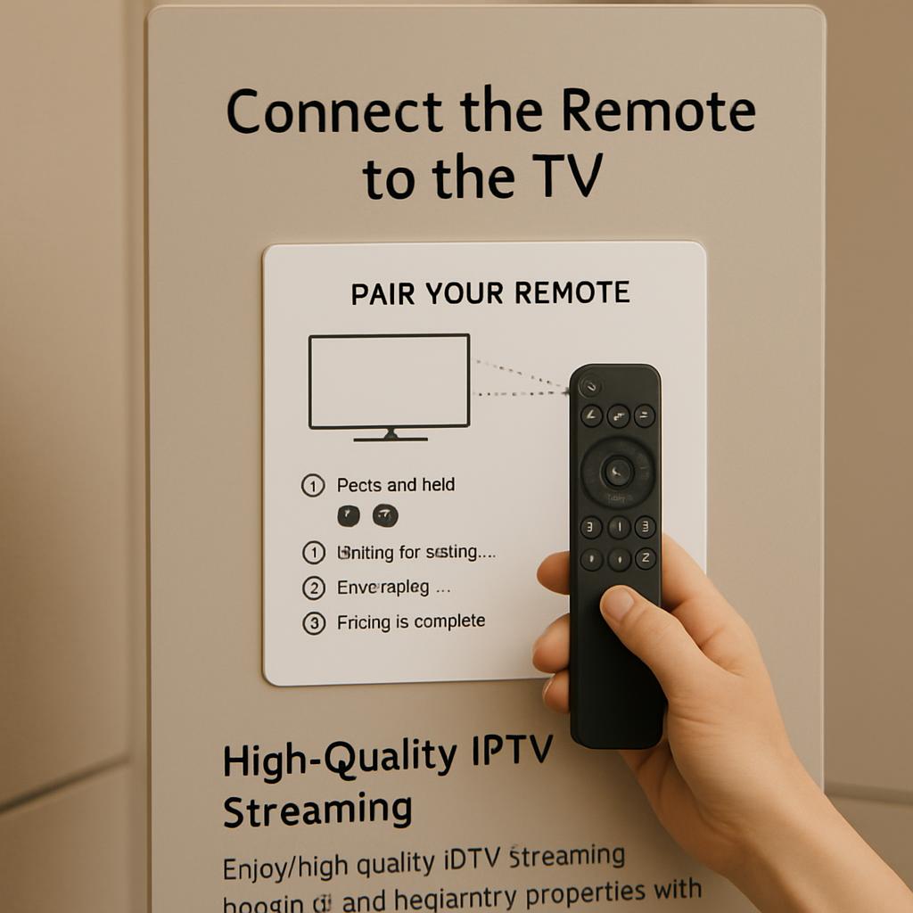 Everedge Connect the Remote to the TV: Easy setup for a TV and remote using an Everedge label or tag. High-Quality IPTV St...